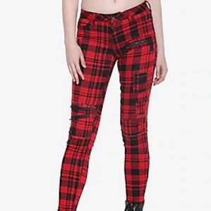 Womens blackheart plaid skinny jeans
